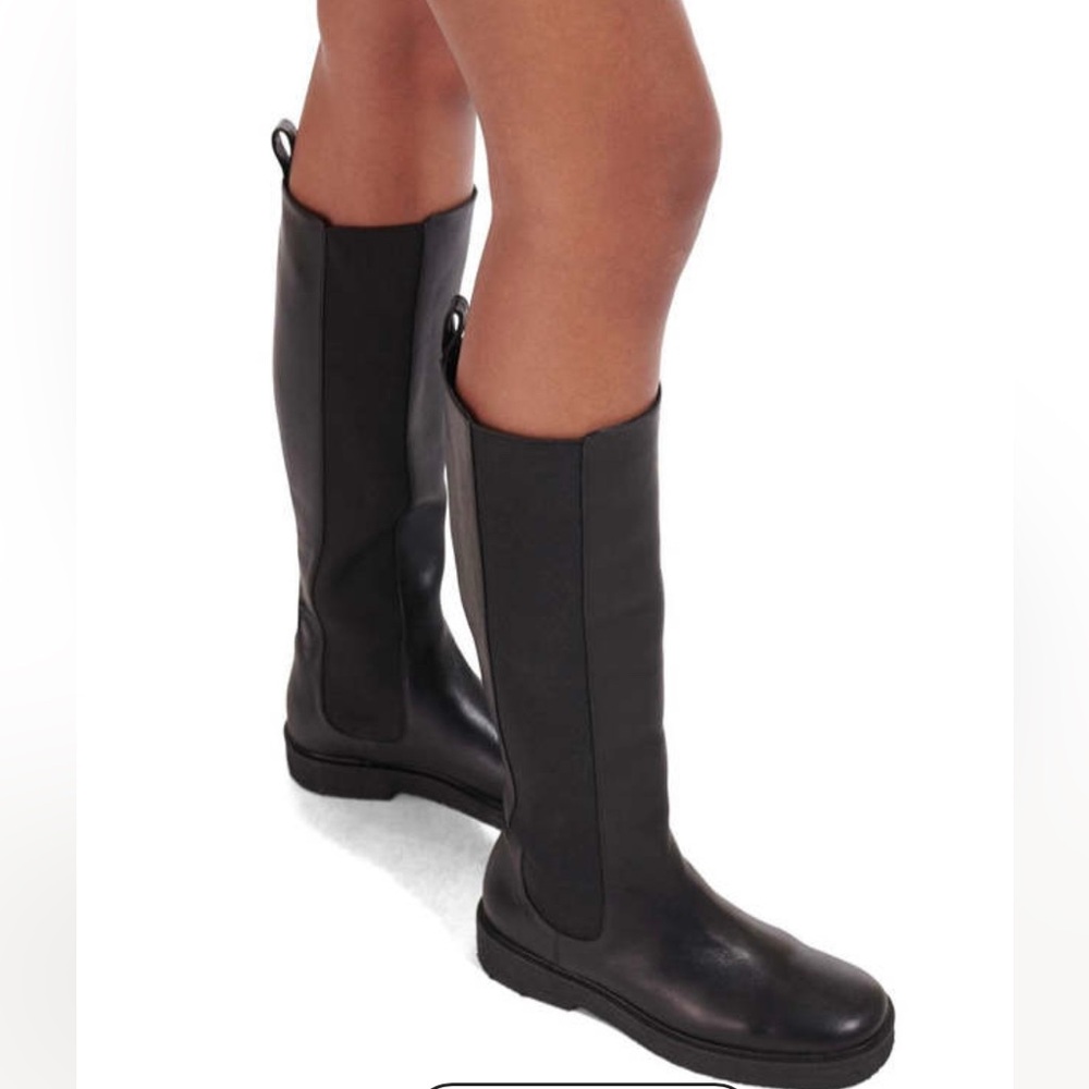 NWT Staud Black Knee-High leather Boots